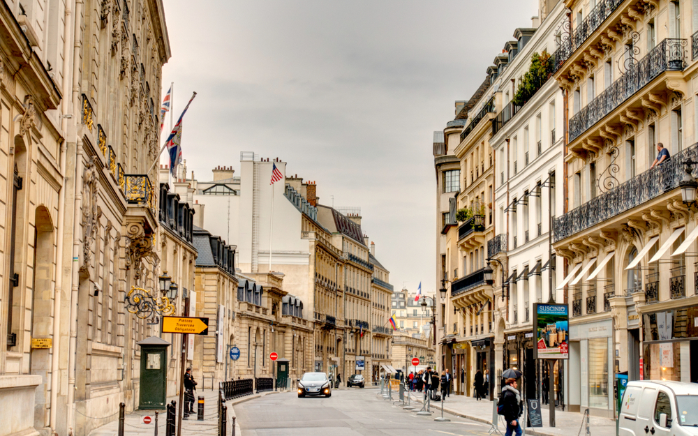 Shopping street in Paris