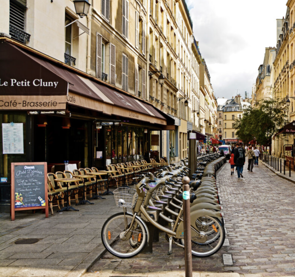 Latin quarter in Paris